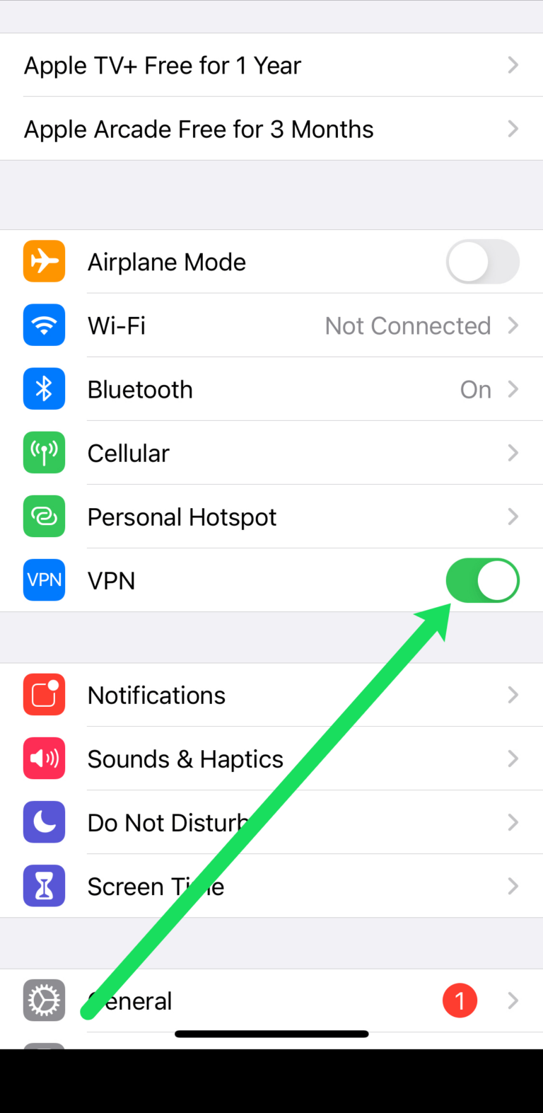 Can I turn VPN on and off?