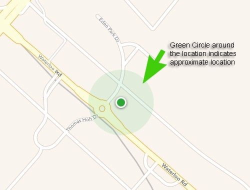 How accurate is Find My iPhone green circle?