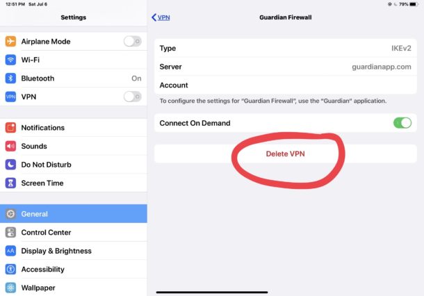 Is VPN supposed to be on or off on Iphone?