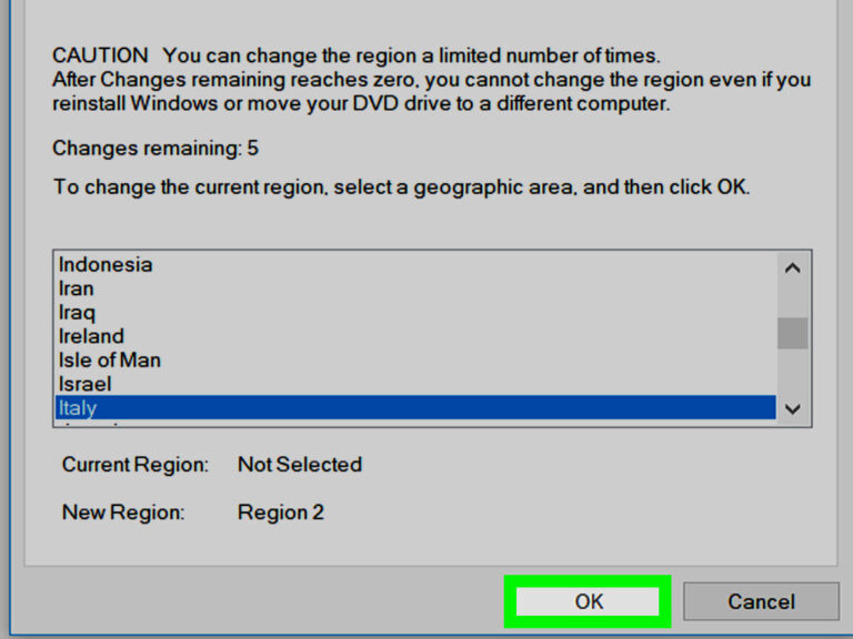 Can you change region code?