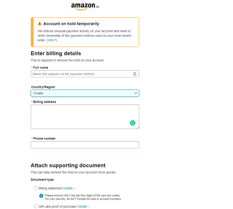 Does Amazon lock your account for suspicious activity?