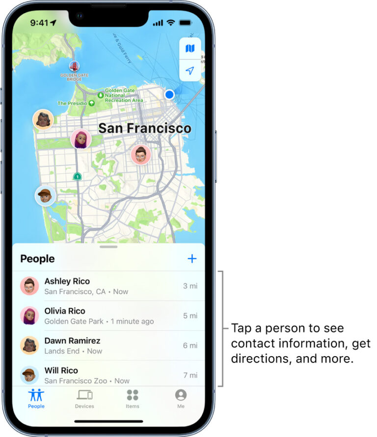 How can I see who is tracking my location on iPhone?