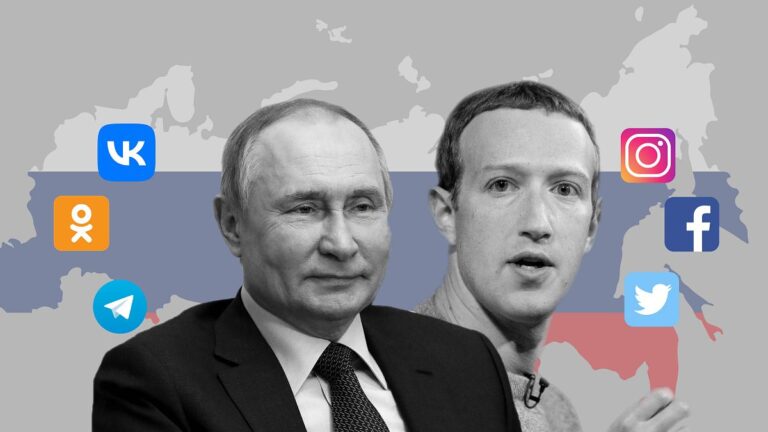 What does Russia use instead of Facebook?