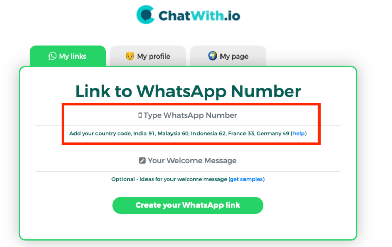 What is the WhatsApp code for Russia?