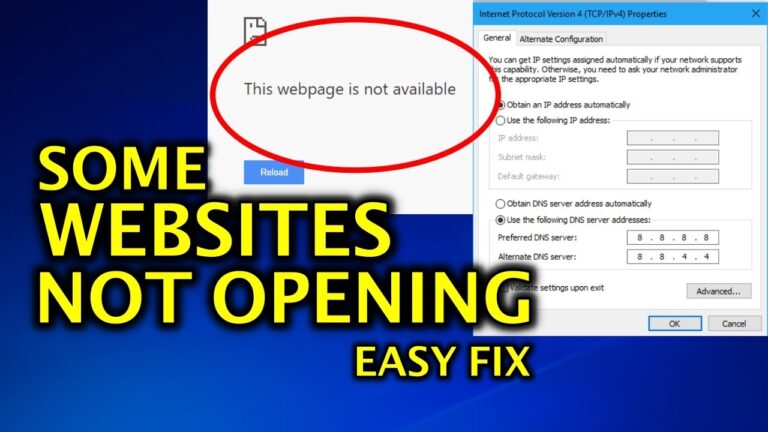 Why any website is not opening in any browser?