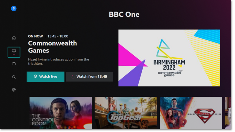 How can I watch BBC live on my smart TV?