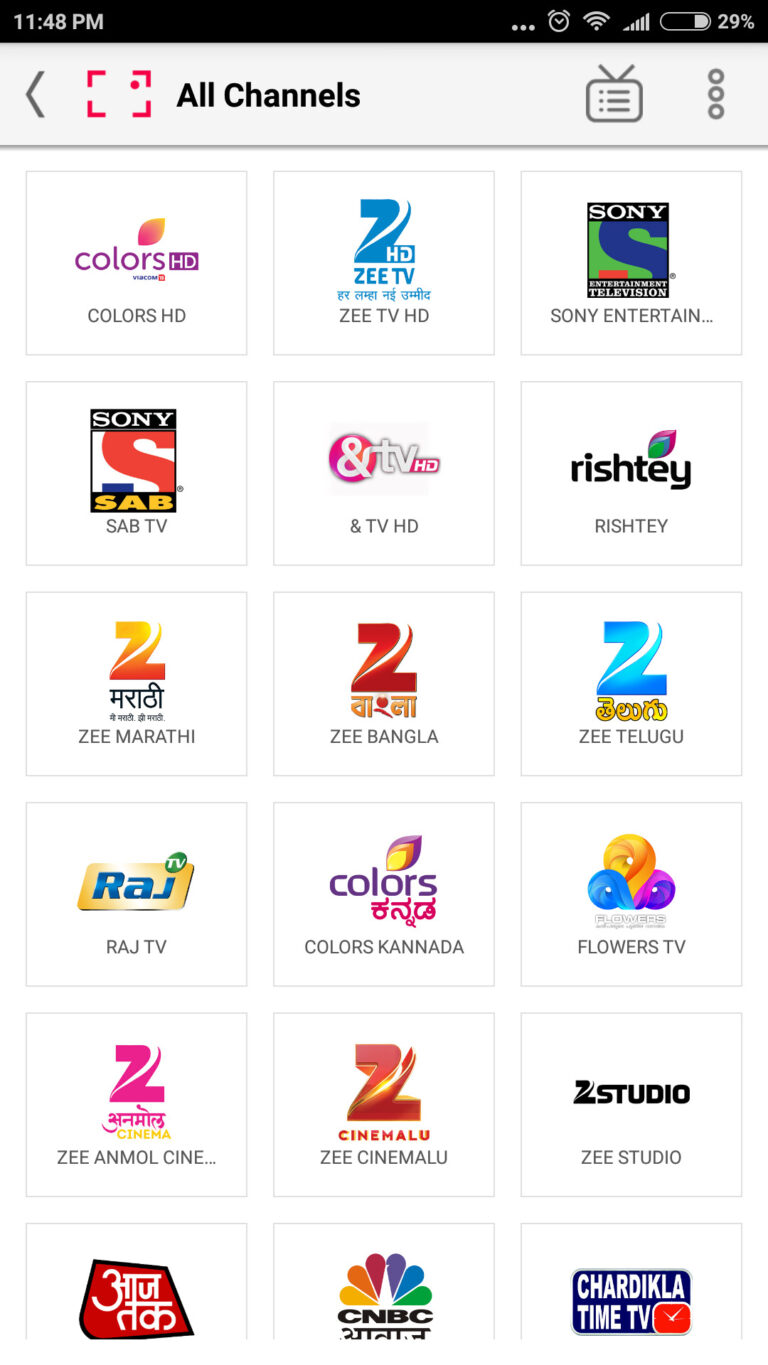 Which app provides all TV channels?