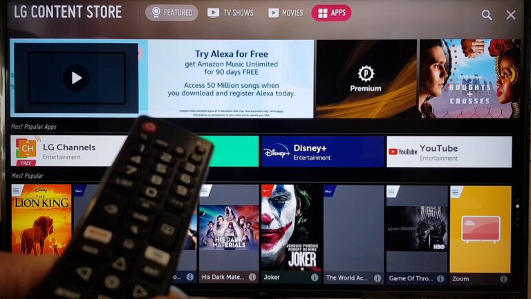 Why cant I get any Apps on my LG TV?