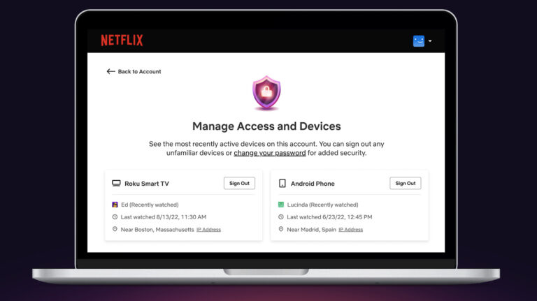 Will the owner of the Netflix account know how many devices?