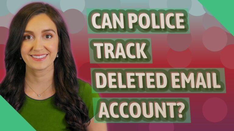 Can police find you from email address?