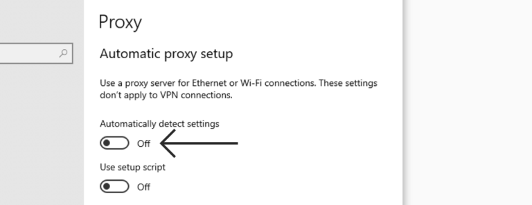 Should my internet proxy and VPN be switched to on or off?