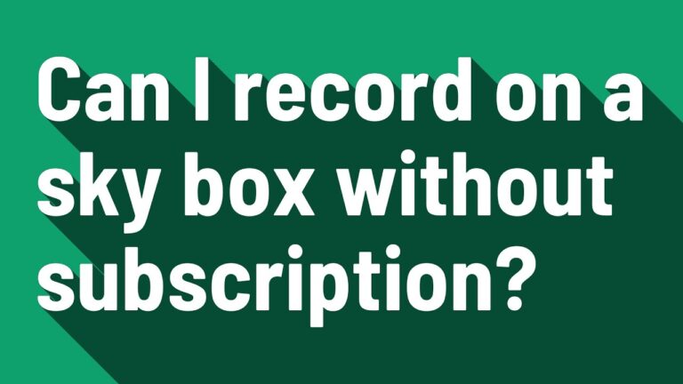 Can you use a Sky box without subscription?