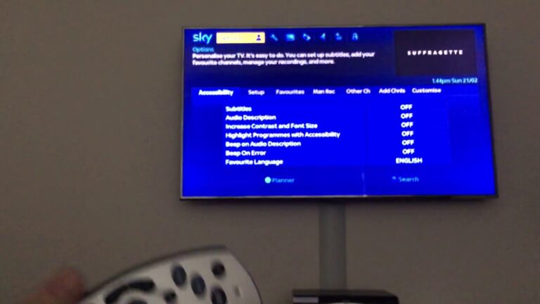 How do I access the secret menu on Sky?