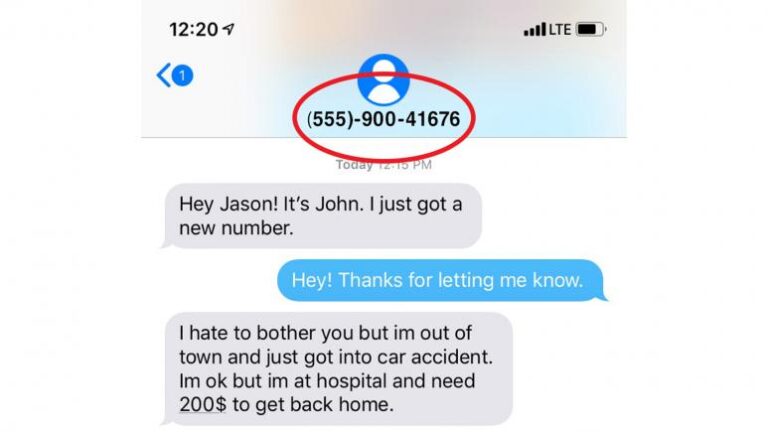 Can a scammer steal your info through text?