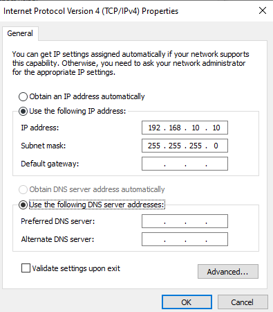 Can you manually change IP address?