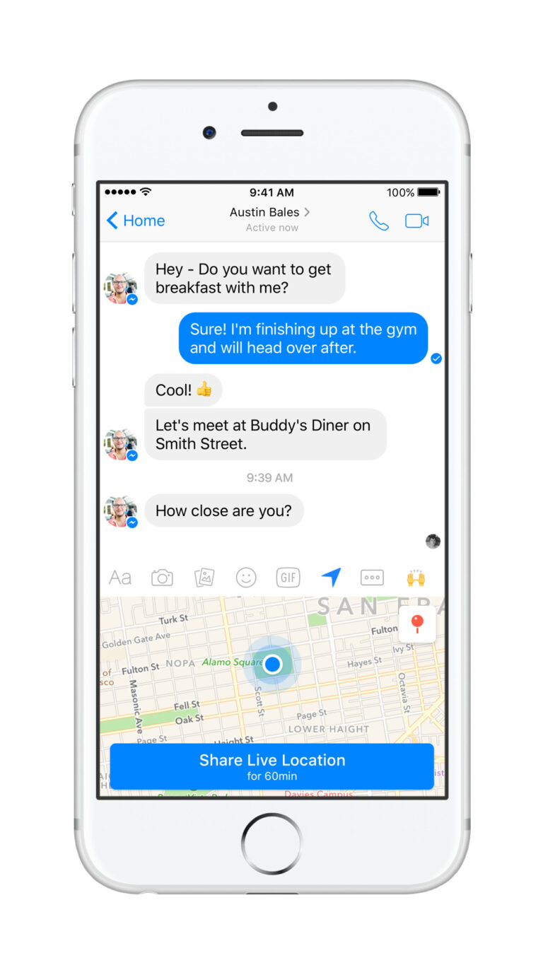 Can you permanently share your location on messenger?