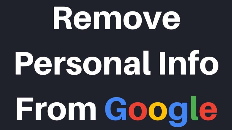 How do I contact Google to remove personal information?