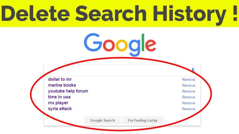 How do I Delete my Google search history?