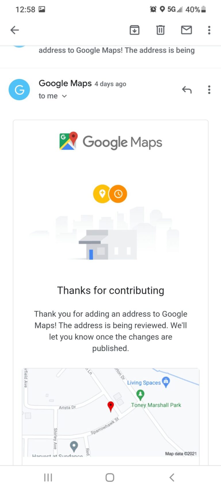 How many years does it take for Google Maps to update?