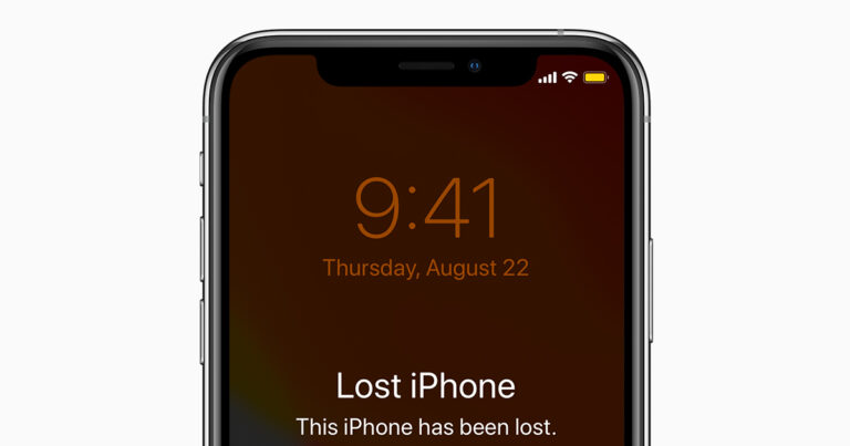 What happens when a lost iPhone is turned off?