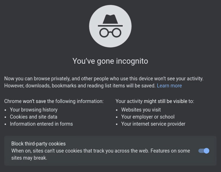 Why is incognito mode not safe?