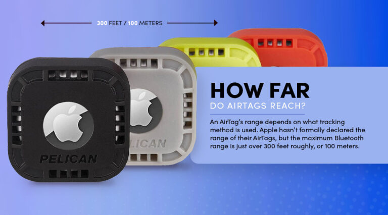 How far is Bluetooth range for AirTag?