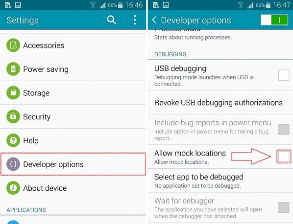 How to enable mock locations on Android devices?