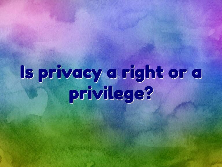 Is privacy a right or a privilege?