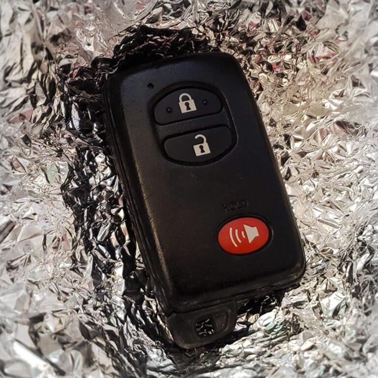 Why do you wrap foil around car keys?