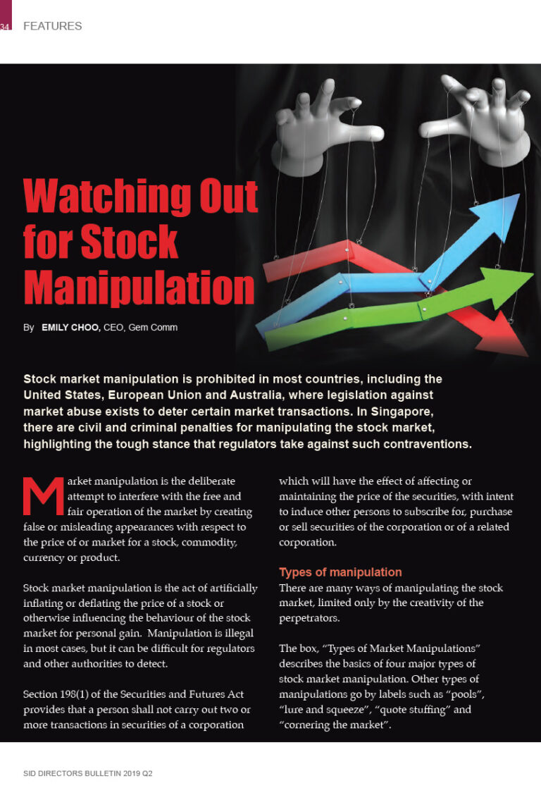 Why is market manipulation illegal?