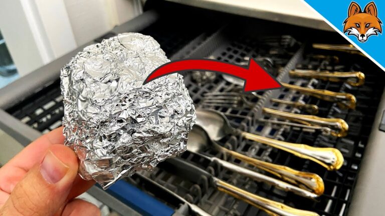 Why put aluminum foil in dishwasher?