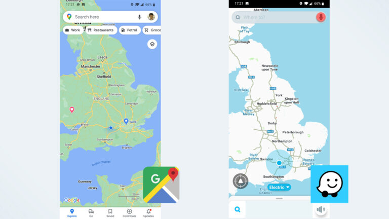 What is the difference between Google and Waze voice options?