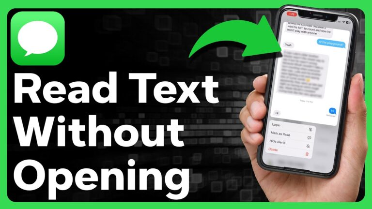 How can I open text messages on my iPhone without them knowing?