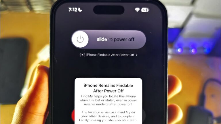 How do I make my iPhone findable after power off?