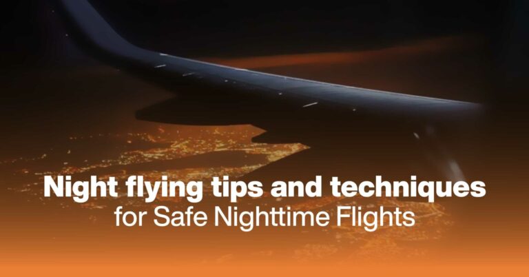 How do I prepare for a flight at night?