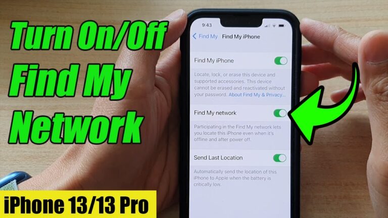 How do I turn off Find My Network on my iPhone?