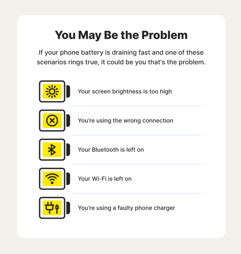 What is draining my phone battery when not in use?