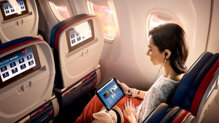 Which airline has free Wi-Fi?