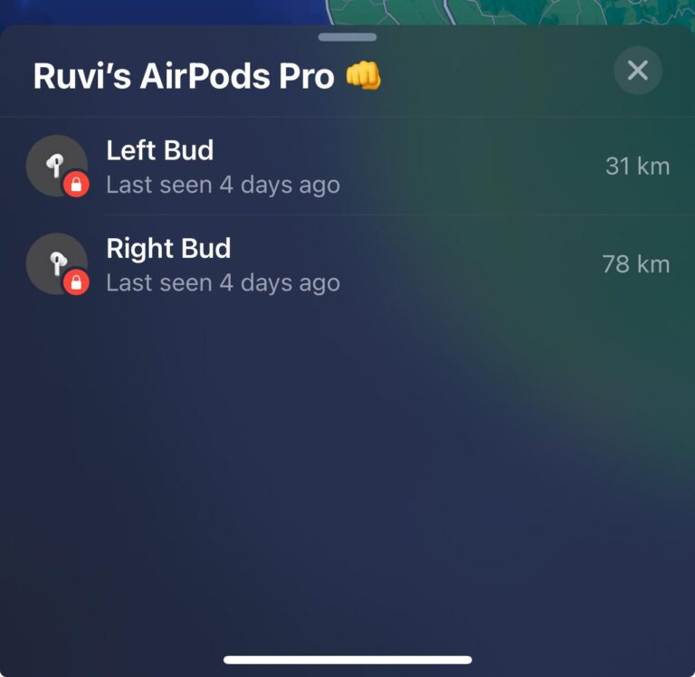 Why is my Airpod location not updating?