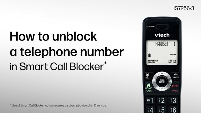 How do I unblock a number on a landline phone?