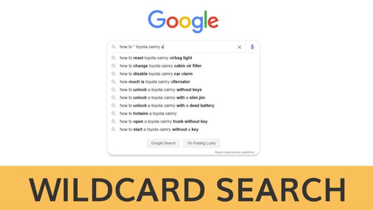 How do I use wildcard in Google search?