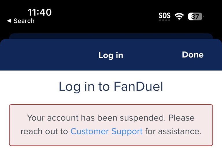 Can FanDuel suspend your account?